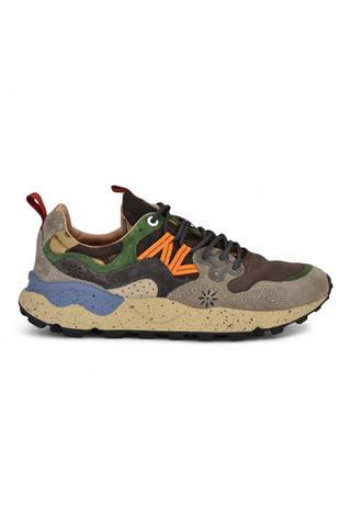 Sneaker uomo in camoscio e nylon multicolor. FLOWER MOUNTAIN | YAMANO3 MAN-1B98